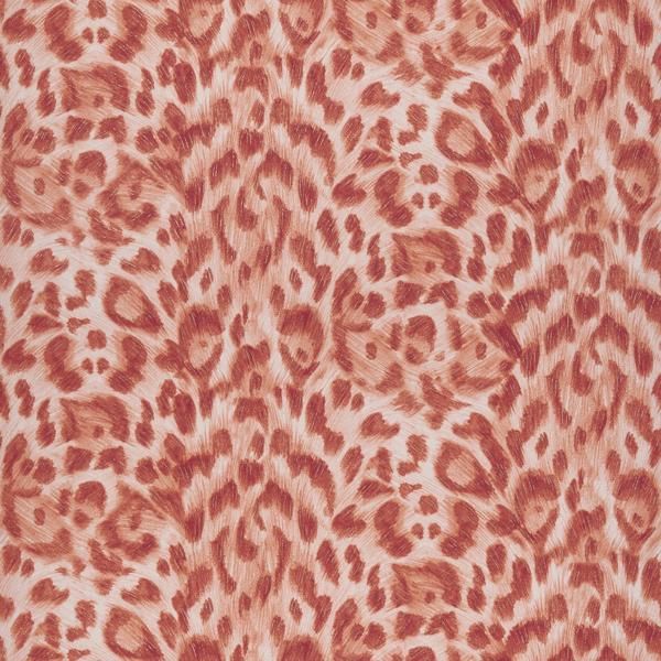 Sample W0115/08 Felis Red Animal Skins Clarke And Clarke Wallpaper