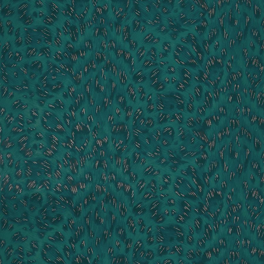 Sample W0115/11 Felis Green Animal Skins Clarke And Clarke Wallpaper