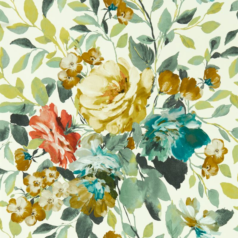 Purchase W0139/02.Cac.0 Bloom, Gold Floral - Clarke And Clarke Wallpaper