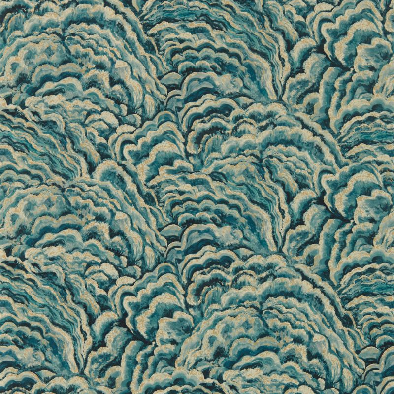 Sample - W0142/03.Cac.0 | Lumino, Green Abstract - Clarke And Clarke Wallpaper
