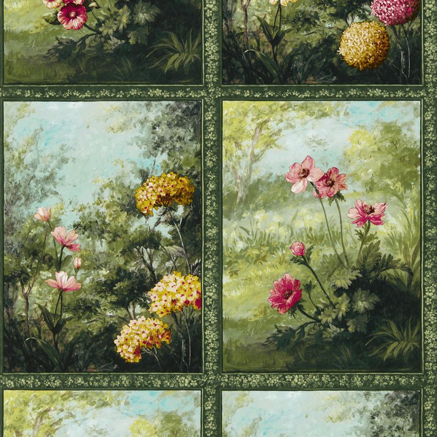 Purchase W0155/03 Artus, Green Floral - Clarke And Clarke Wallpaper
