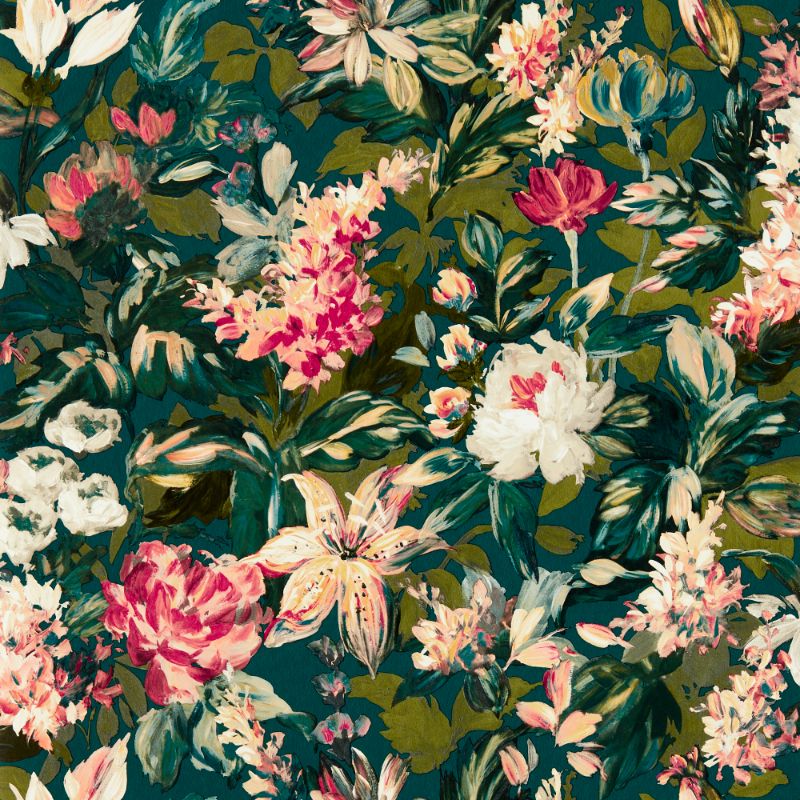 Purchase W0158/04.Cac.0 Lilum, Multi Color Floral - Clarke And Clarke Wallpaper