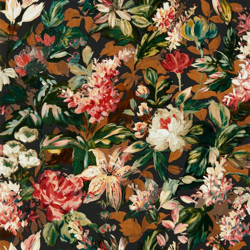 Purchase W0158/05.Cac.0 Lilum, Multi Color Floral - Clarke And Clarke Wallpaper