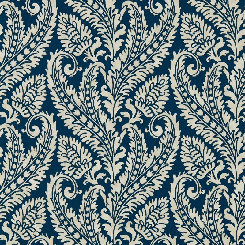 Purchase W0161/01.Cac.0 Regale, Blue Paisley - Clarke And Clarke Wallpaper