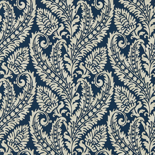 Purchase W0161/01 Regale, Blue Jacobean - Clarke And Clarke Wallpaper