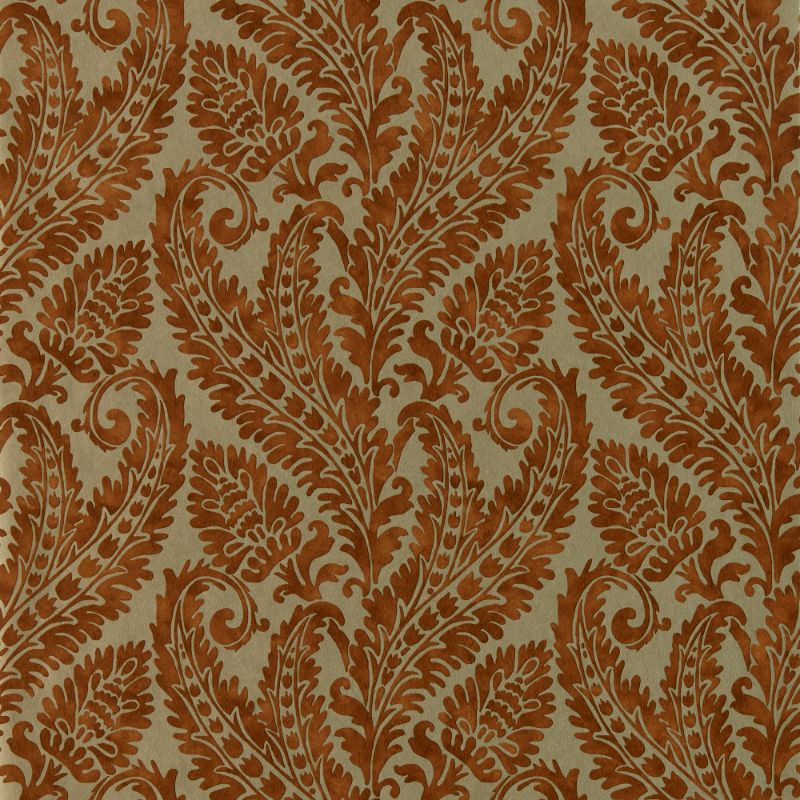 Purchase W0161/04.Cac.0 Regale, Orange Paisley - Clarke And Clarke Wallpaper