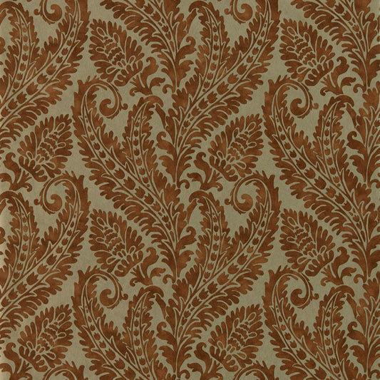 Purchase W0161/04 Regale, Orange Jacobean - Clarke And Clarke Wallpaper