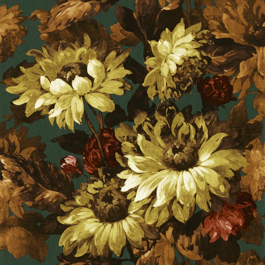 Purchase W0162/04 Sunforest, Multi Color Floral - Clarke And Clarke Wallpaper