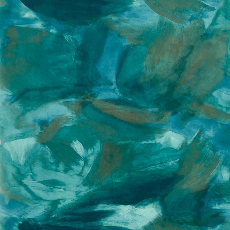 Sample - W0163/03.Cac.0 | Astratto, Blue Abstract - Clarke And Clarke Wallpaper