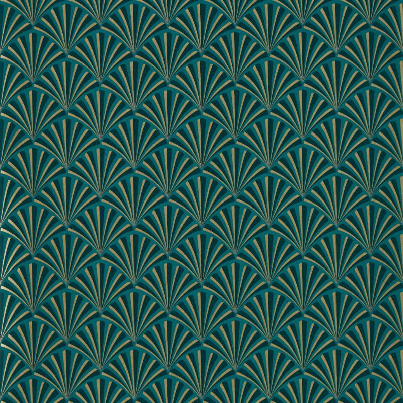 Purchase W0164/04.Cac.0 Chrysler, Green Geometric - Clarke And Clarke Wallpaper