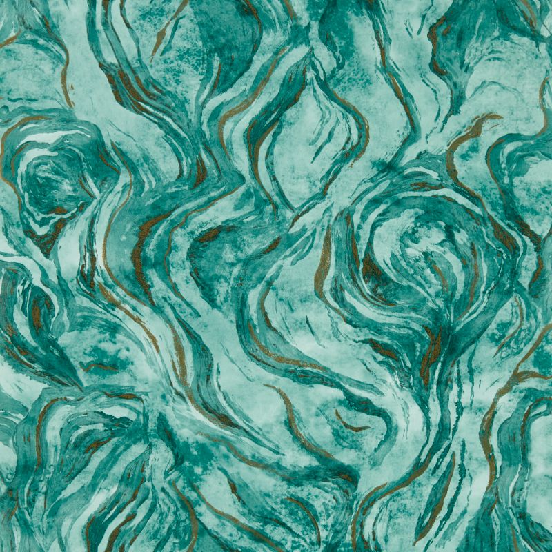 Sample - W0168/04.Cac.0 | Lavico, Green Abstract - Clarke And Clarke Wallpaper