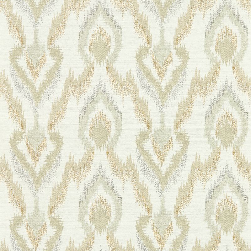 Sample - W0170/01.Cac.0 | Velluto, Beige Ikat - Clarke And Clarke Wallpaper