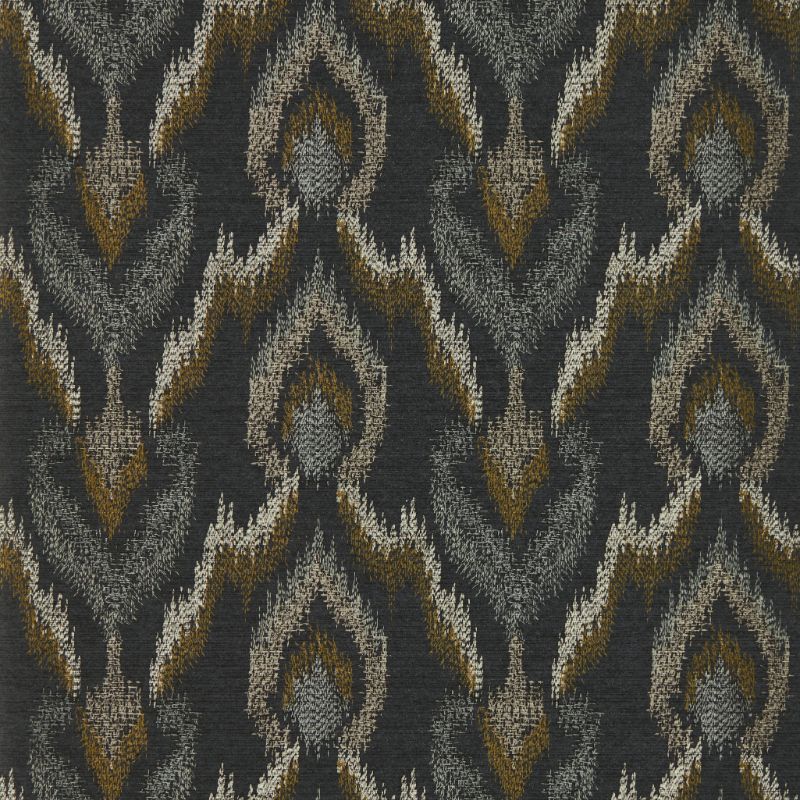 Purchase W0170/02.Cac.0 Velluto, Black Ikat - Clarke And Clarke Wallpaper