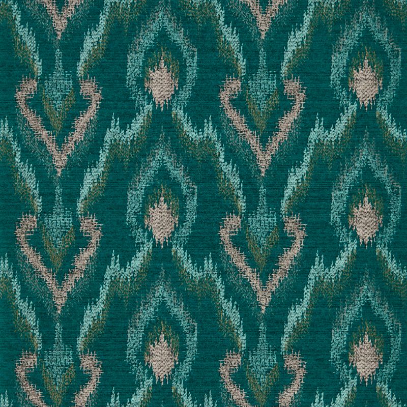 Sample - W0170/03.Cac.0 | Velluto, Green Ikat - Clarke And Clarke Wallpaper