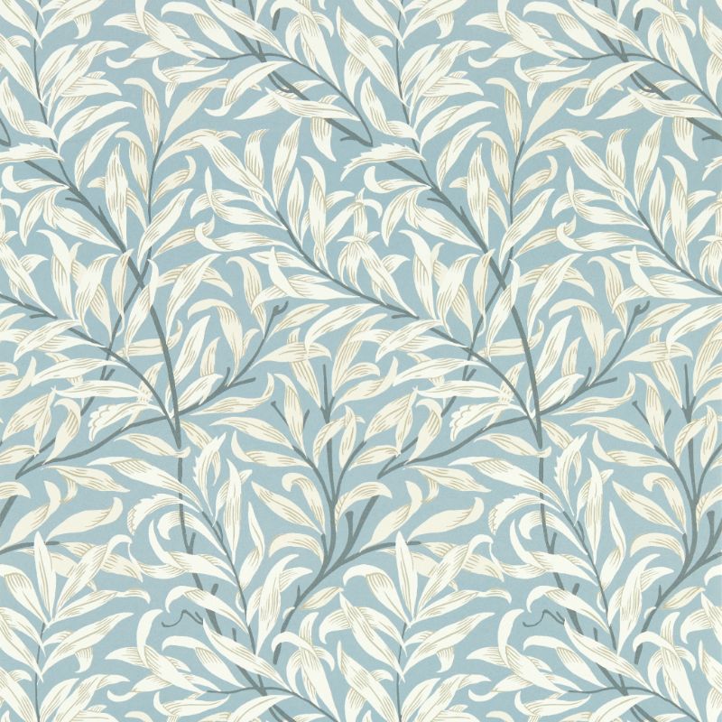 Purchase W0172/02.Cac.0 Willow Boughs, Grey Leaf - Clarke And Clarke Wallpaper