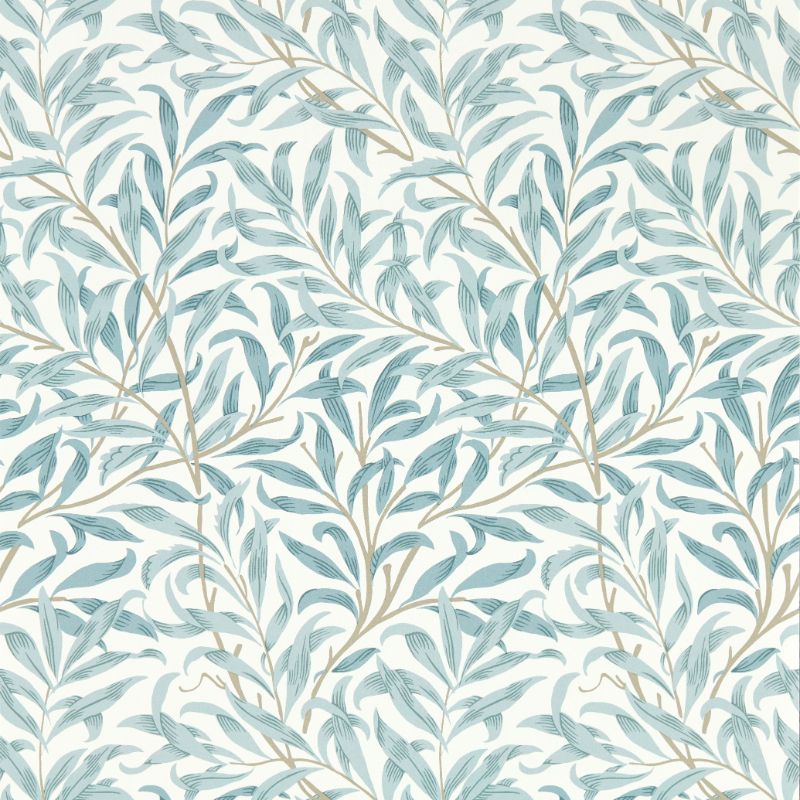 Purchase W0172/04.Cac.0 Willow Boughs, Blue Leaf - Clarke And Clarke Wallpaper