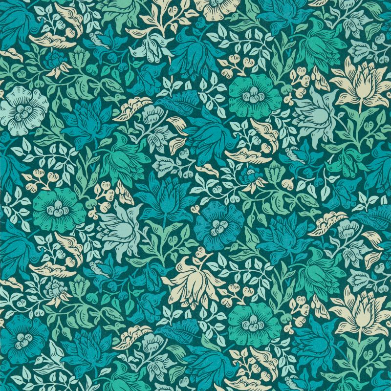 Purchase W0173/02.Cac.0 Mallow, Blue Jacobean - Clarke And Clarke Wallpaper