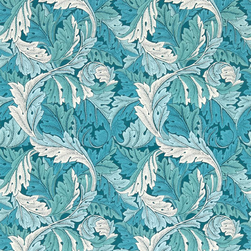 Purchase W0175/04.Cac.0 Acanthus, Blue Leaf - Clarke And Clarke Wallpaper
