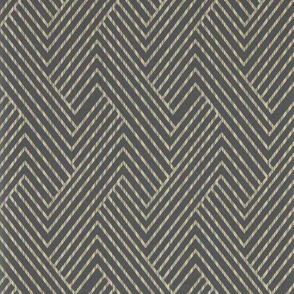Sample - W0181/01 | Grassetto, Grey Chevron - Clarke & Clarke Wallpaper - W0181/01.Cac.0