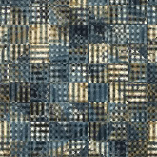 Sample - W0182/02 | Impatto, Green Geometric - Clarke & Clarke Wallpaper - W0182/02.Cac.0