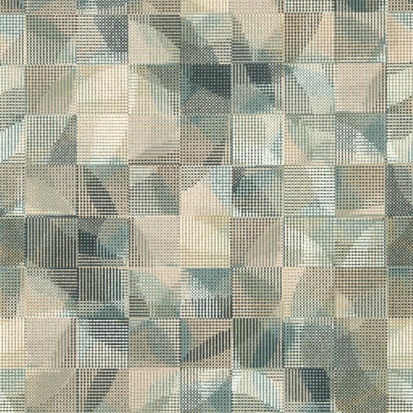 Sample - W0182/03 | Impatto, Green Geometric - Clarke & Clarke Wallpaper - W0182/03.Cac.0