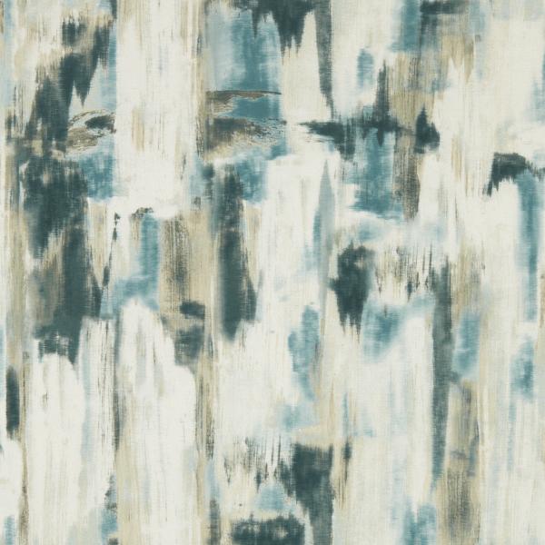 Sample - W0183/02 | Lagna, Green Abstract - Clarke & Clarke Wallpaper - W0183/02.Cac.0