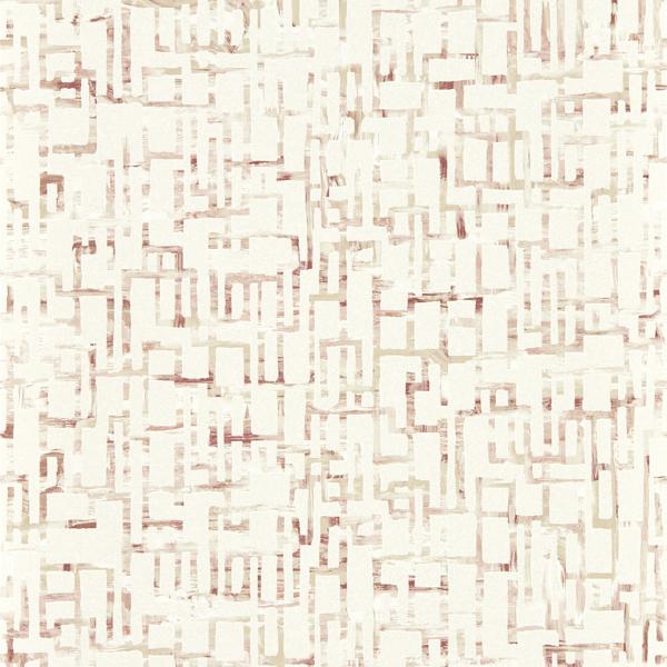 Sample - W0184/01 | Quadrata, Red Geometric - Clarke & Clarke Wallpaper - W0184/01.Cac.0