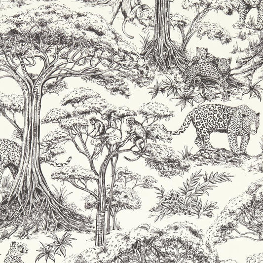 Purchase W0185/03 Kisumu, Neutral Toile - Clarke And Clarke Wallpaper