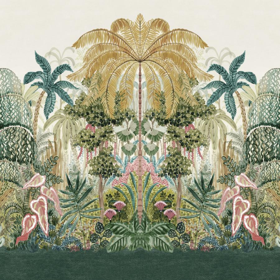 Purchase W0187/01-Cac Mombasa, Green Tropical - Clarke And Clarke Wallpaper - W0187/01.Cac.0