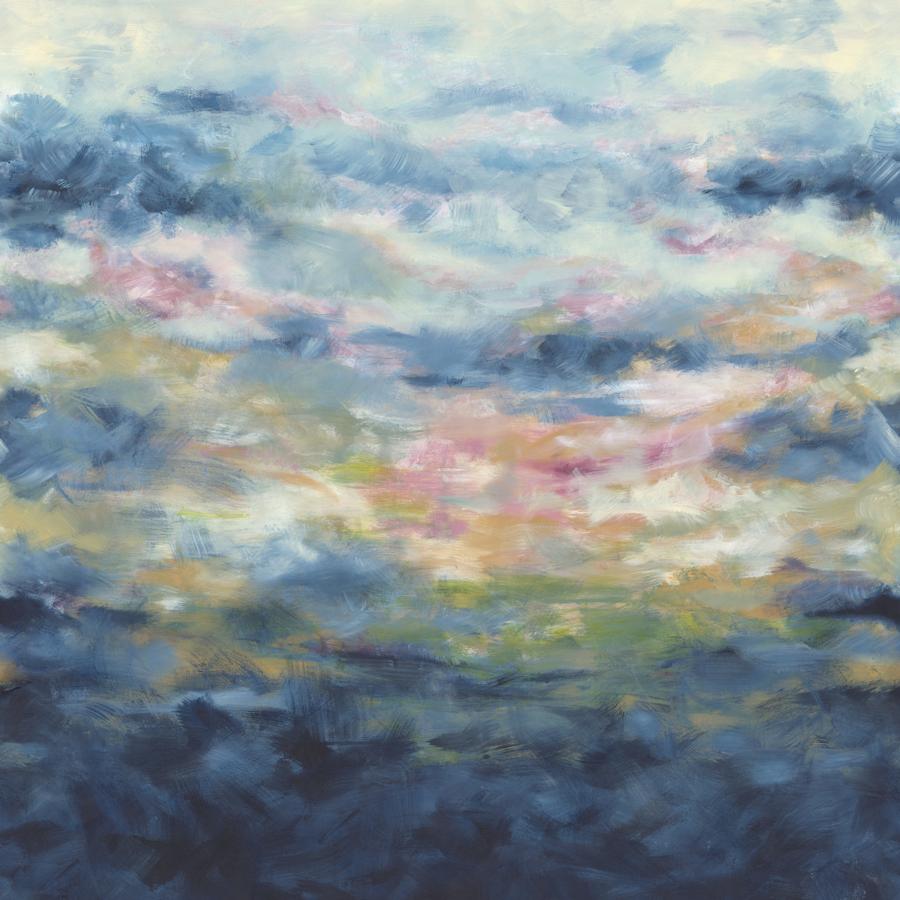 Sample - W0188/01-Cac | Nairobi, Blue Abstract - Clarke And Clarke Wallpaper - W0188/01.Cac.0