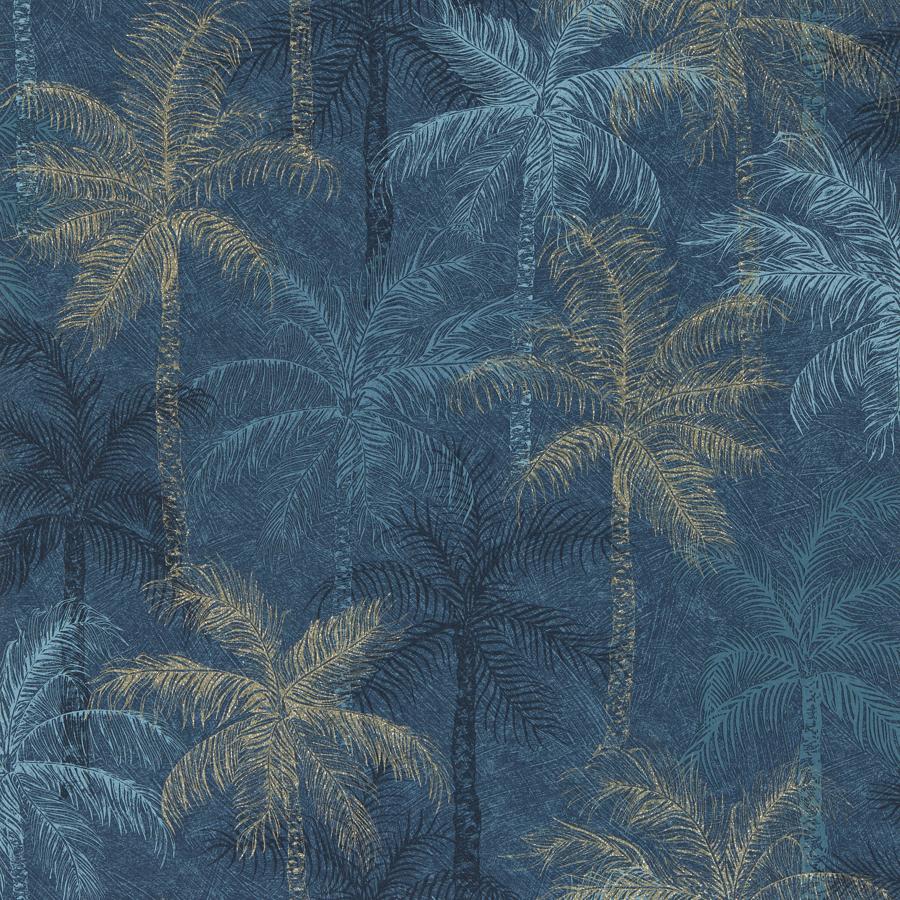 Purchase W0189/02-Cac Palmyra, Blue Tropical - Clarke And Clarke Wallpaper - W0189/02.Cac.0