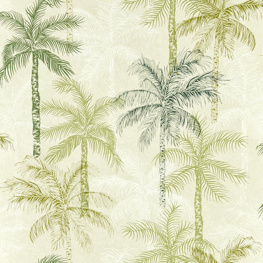 Purchase W0189/04 Palmyra, Green Tropical - Clarke And Clarke Wallpaper