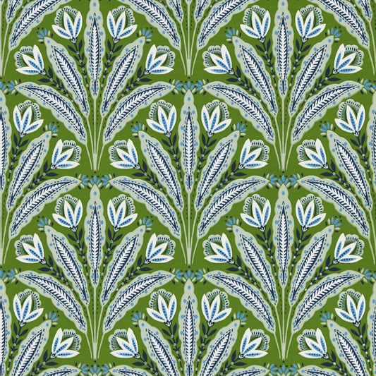 Purchase W0193/01 Attingham, Green Modern - Clarke And Clarke Wallpaper