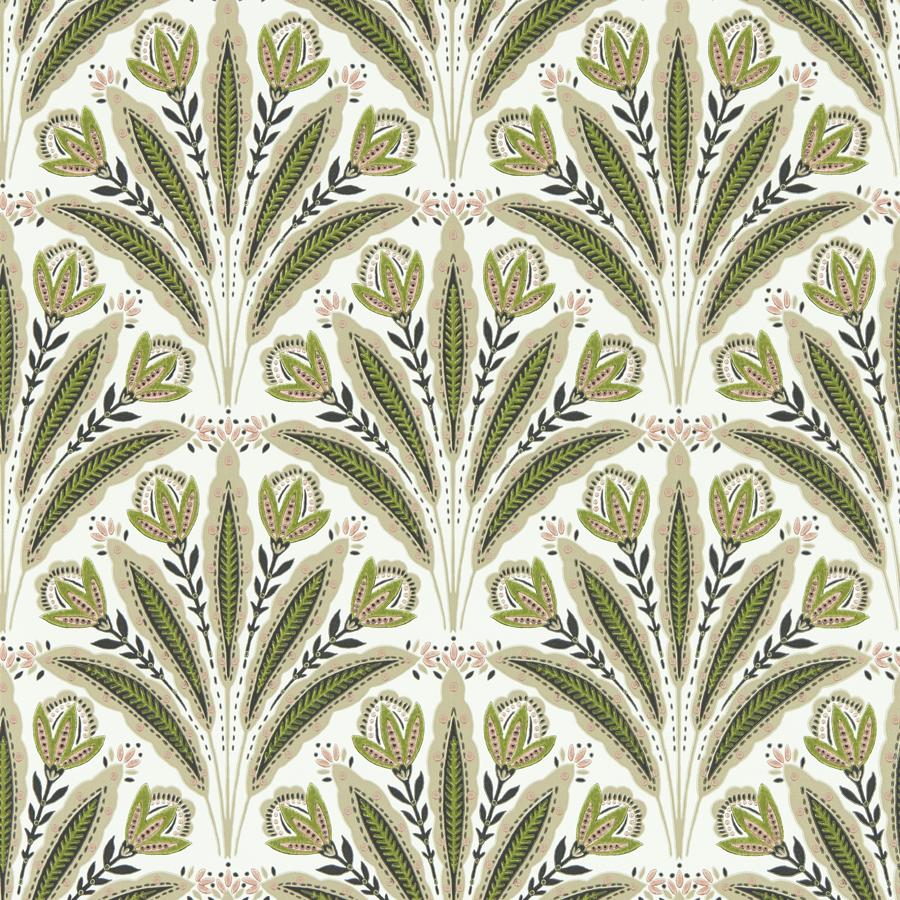 Purchase W0193/04 Attingham, Green Modern - Clarke And Clarke Wallpaper