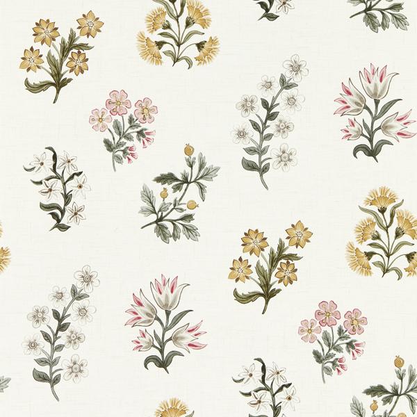 Sample - W0194/01 | Leiden, Pink Botanical - Clarke And Clarke Wallpaper