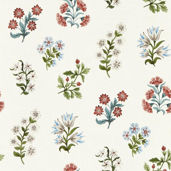 Sample - W0194/02 | Leiden, Pink Botanical - Clarke And Clarke Wallpaper