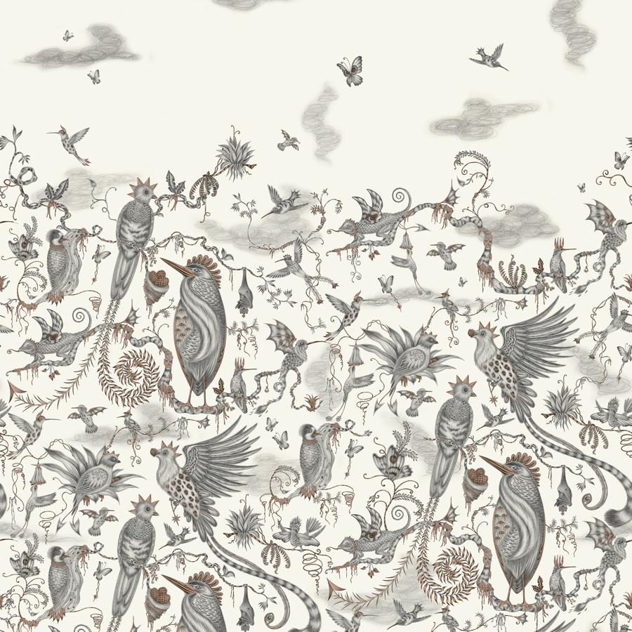 Purchase W0200/01 Cloud, Neutral Novelty - Clarke & Clarke Wallpaper