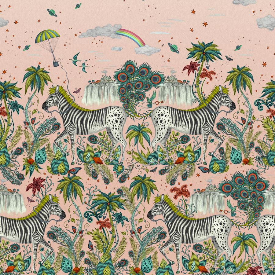 Purchase W0201/02 Lost Adventure, Pink Novelty - Clarke & Clarke Wallpaper
