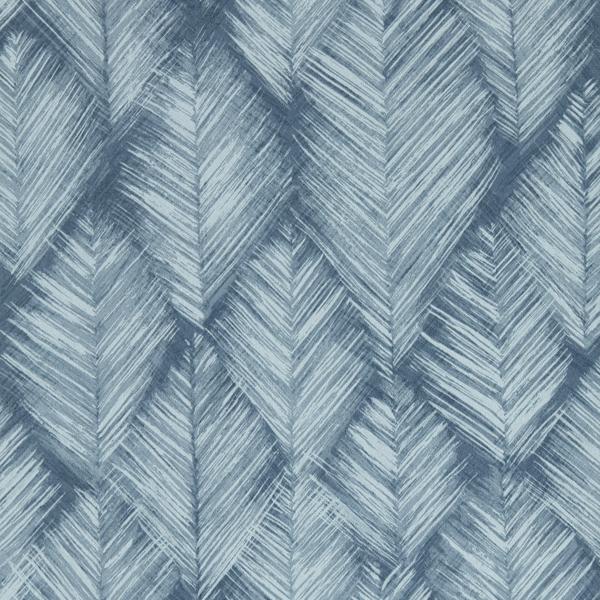 Sample - W0206/03 | Folius, Blue Chevron - Clarke And Clarke Wallpaper