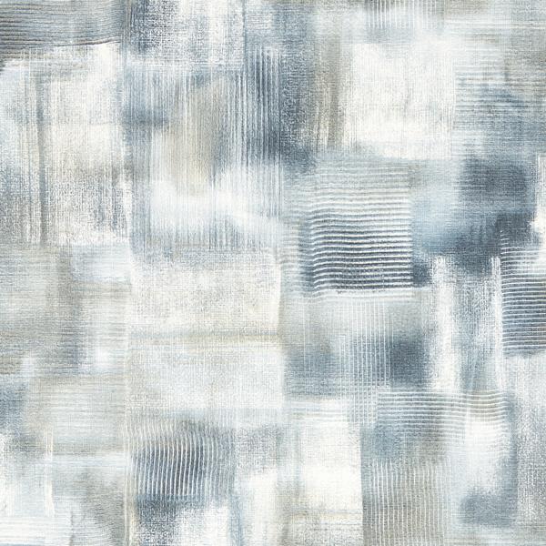 Sample - W0207/04 | Lavatus, Blue Abstract - Clarke And Clarke Wallpaper