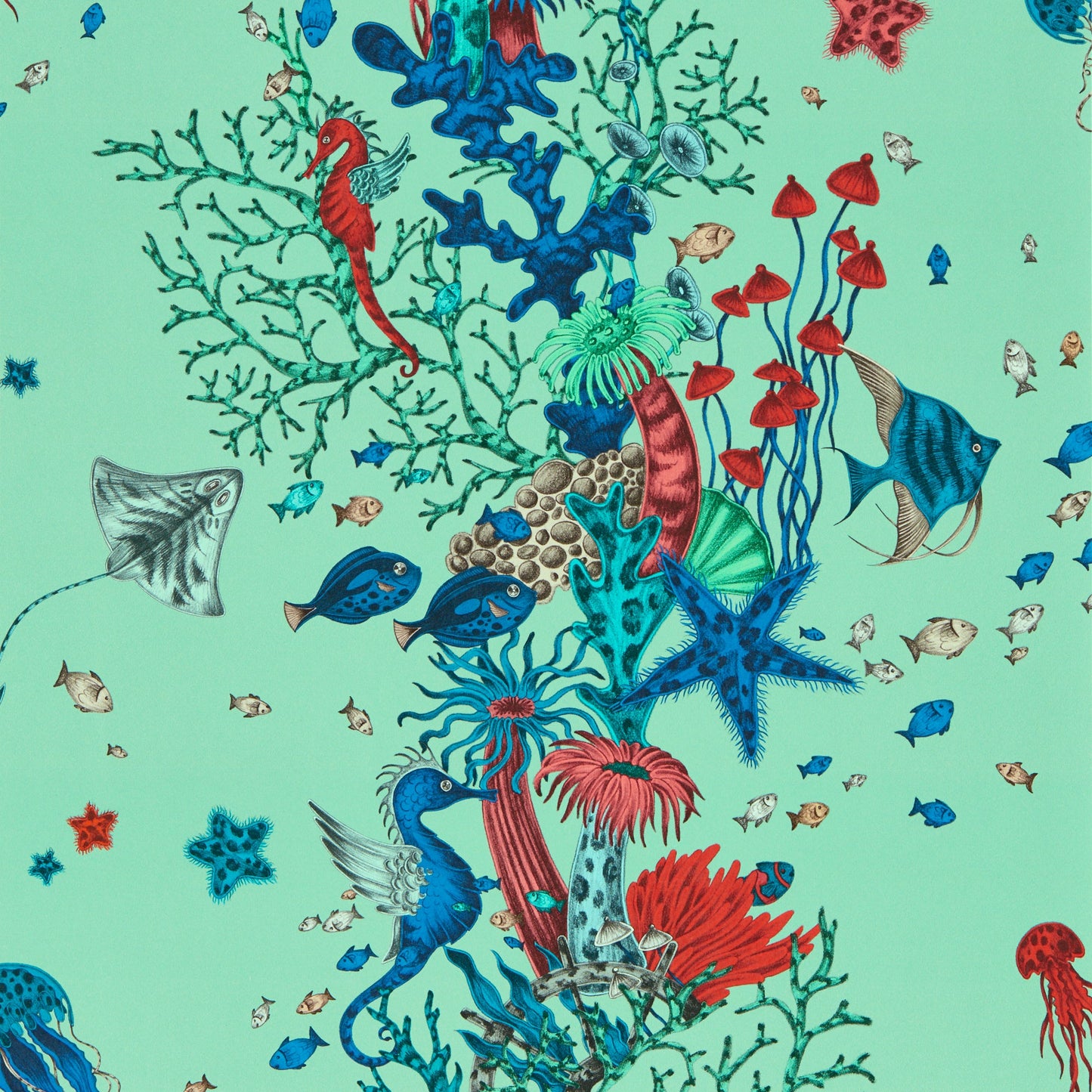 Sample - W0218/01 | Seaforest, Multi Color Novelty - Clarke And Clarke Wallpaper
