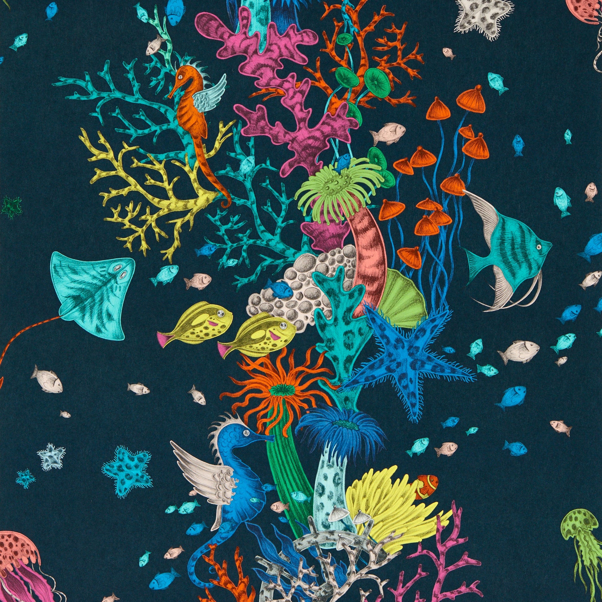 Sample - W0218/04 | Seaforest, Multi Color Novelty - Clarke And Clarke Wallpaper