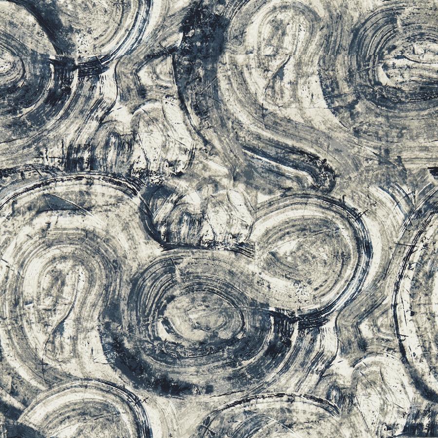 Purchase W0222/01 Hatoum, Blue Abstract - Clarke And Clarke Wallpaper