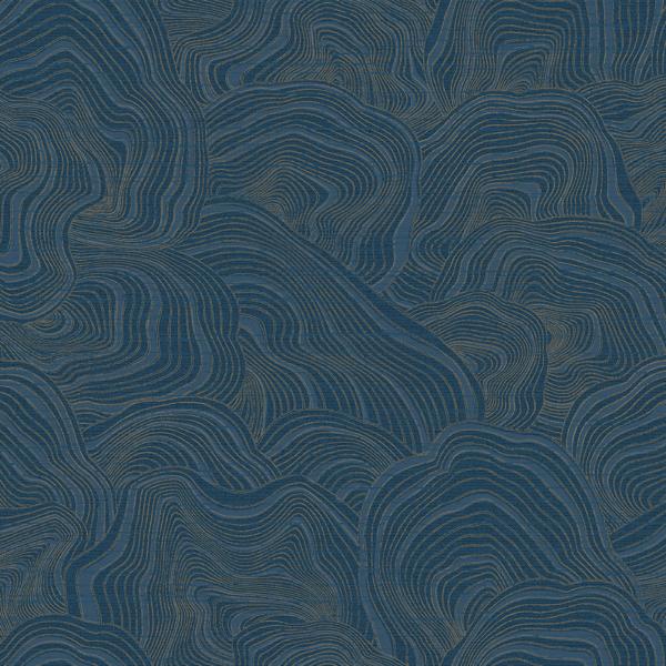Sample - W3719-540 | Kravet Design, Blue Abstract - Kravet Design Wallpaper - W3719.540.0