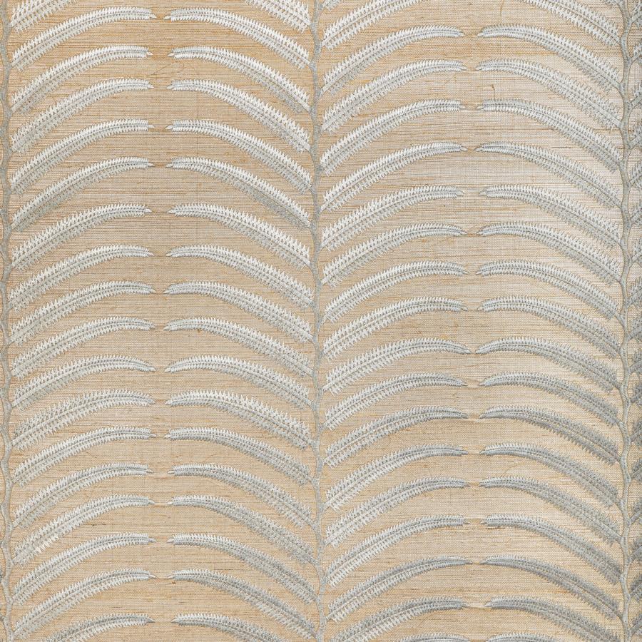 Sample - W3834.1611.0 Plantae Emb Sisal, Grey by Kravet Couture Wallpaper