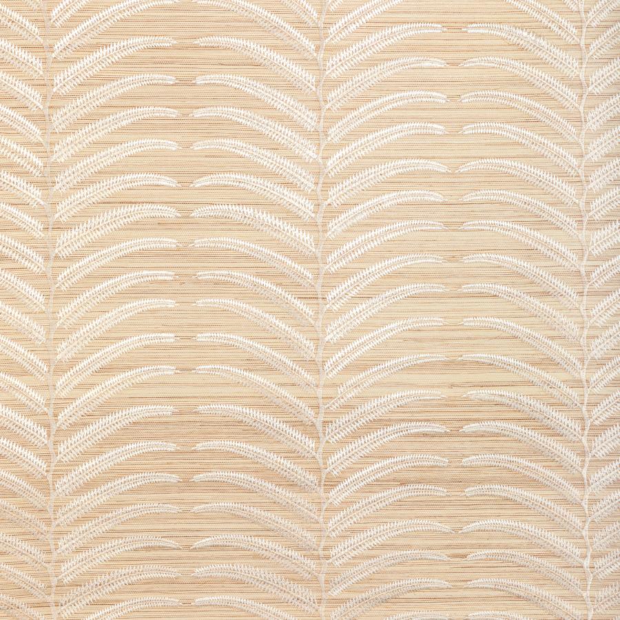 Sample - W3834.161.0 Plantae Emb Sisal, Ivory by Kravet Couture Wallpaper