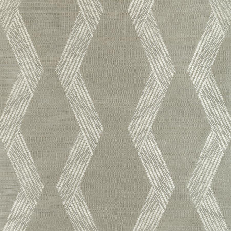 Sample - W3835.11.0 Chainlink Emb Sisal, Grey by Kravet Couture Wallpaper