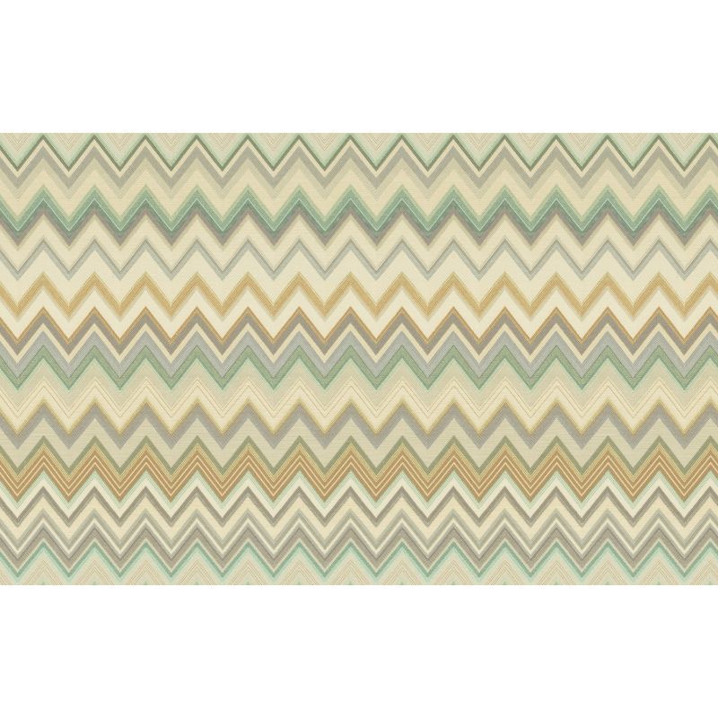 Purchase W3848.34.0 Happy Zig Zag Wp, Green Chevron - Kravet Couture Wallpaper