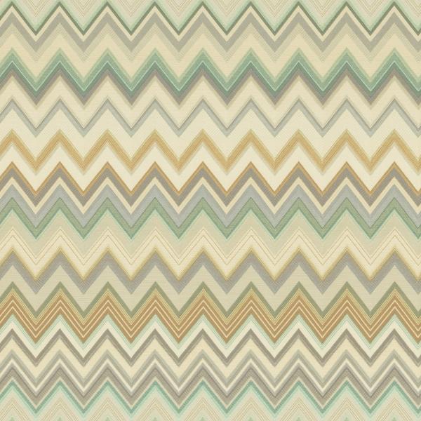 Sample - W3848.34.0 | Happy Zig Zag Wp, Green Chevron - Kravet Couture Wallpaper