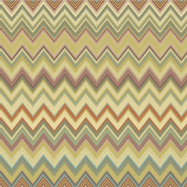 Sample - W3848.430.0 | Happy Zig Zag Wp, Green Chevron - Kravet Couture Wallpaper